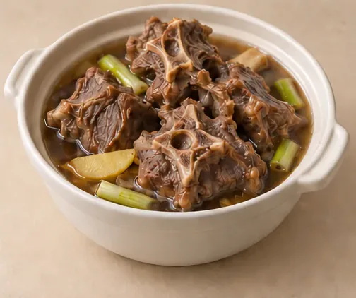 羊蝎子 · Lamb Spine Hotpot · AI dish illustration