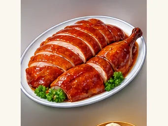 Bianjing roast duck · 汴京烤鸭 · AI dish illustration