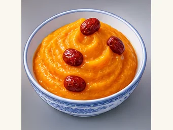 Kaifeng sweet-potato paste · 炒红薯泥 · AI dish illustration