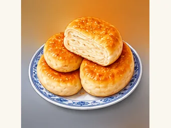 Jiaodong celebration cakes · 胶东喜饼 · AI dish illustration