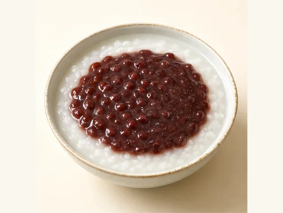 Suzhou sweet rice & red-bean porridge · 苏州糖粥 · AI dish illustration