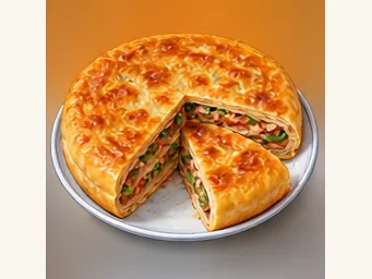 Yuncheng large stuffed flatbread · 郓城壮馍 · AI dish illustration