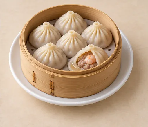 杭州小笼 · Hangzhou Xiaolongbao · AI dish illustration