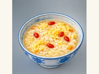 Egg and fermented-rice soup · 蛋花醪糟 · AI dish illustration