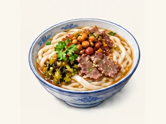 Baoluo noodles · 抱罗粉 · AI dish illustration