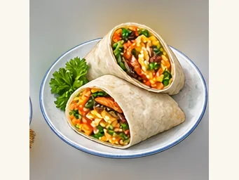 Taizhou stuffed pancake rolls · 食饼筒 · AI dish illustration