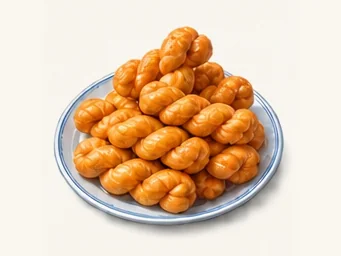 Khapse fried pastries · 卡塞 · AI dish illustration