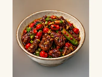 Yongzhou blood duck · 永州血鸭 · AI dish illustration