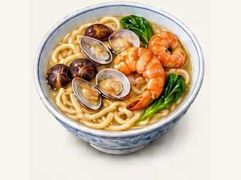 Putian braised noodles · 莆田卤面 · AI dish illustration