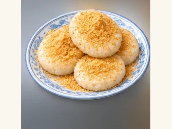 Jinggangshan sticky-rice cakes · 井冈糍粑 · AI dish illustration