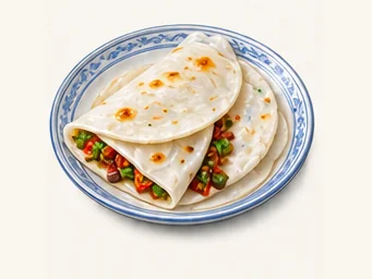Grilled erkuai rice cake · 烧饵块 · AI dish illustration