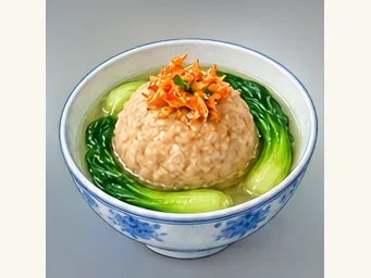 Crab-and-pork lion's head · 蟹粉狮子头 · AI dish illustration