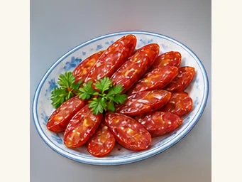 Wangji sausage · 王集香肠 · AI dish illustration
