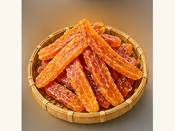 Liancheng dried sweet potato · 连城地瓜干 · AI dish illustration