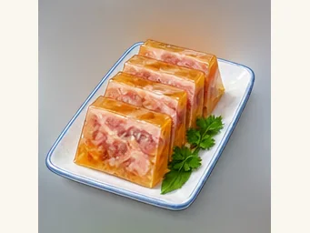 Crystal pork terrine · 水晶肴肉 · AI dish illustration