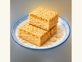 Zhenning sesame candy · 镇宁波波糖 · AI dish illustration