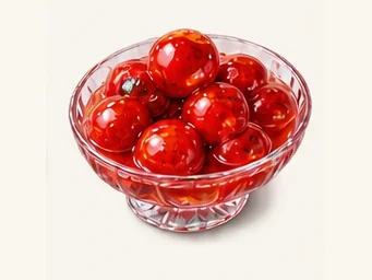 Hawthorn in syrup · 炒红果 · AI dish illustration