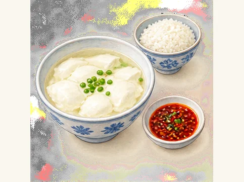 Fushun douhua · 富顺豆花 · AI dish illustration