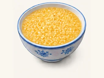 Hequ fermented millet porridge · 河曲酸粥 · AI dish illustration