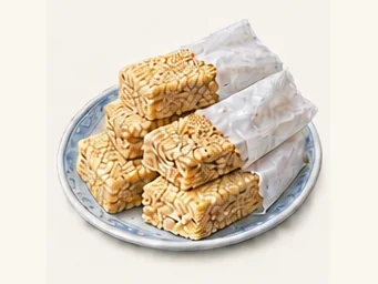 Langya crisp sesame candy · 琅琊酥糖 · AI dish illustration