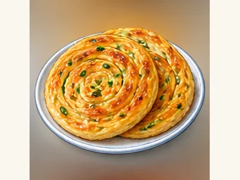 Jinan spiral pastry · 济南油旋 · AI dish illustration