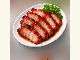 Char siu barbecue pork · 叉烧 · AI dish illustration