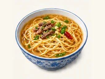 Yanjing jiajia noodles · 盐井加加面 · AI dish illustration