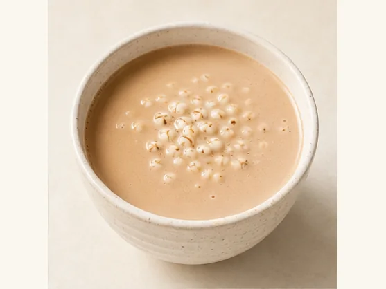 Fermented-grain milk tea · 甜醅奶茶 · AI dish illustration