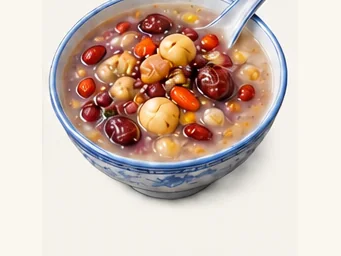 Eight-treasure sweet porridge · 八宝甜稀饭 · AI dish illustration