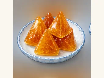Suzhou rice-dumpling candy · 粽子糖 · AI dish illustration