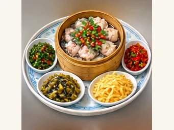 Xingguo steamed fish platter · 四星望月 · AI dish illustration