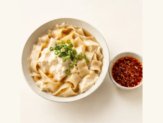 Zunyi noodles with soft tofu · 遵义豆花面 · AI dish illustration