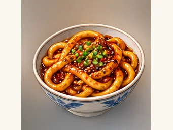 Sweet-water noodles · 甜水面 · AI dish illustration
