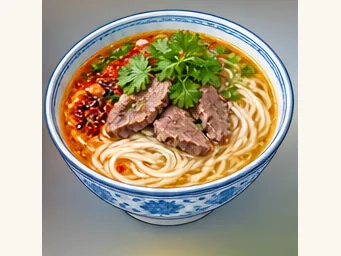 Shuicheng lamb rice noodles · 水城羊肉粉 · AI dish illustration
