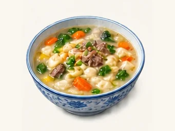 Guthuk New Year soup · 古突 · AI dish illustration
