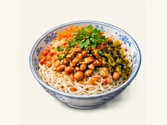 Hainan rice noodles · 海南粉 · AI dish illustration