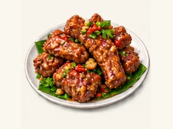 Tengqiao fried pork ribs · 藤桥排骨 · AI dish illustration