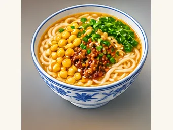 Xuyong bean-broth noodles · 叙永豆汤面 · AI dish illustration
