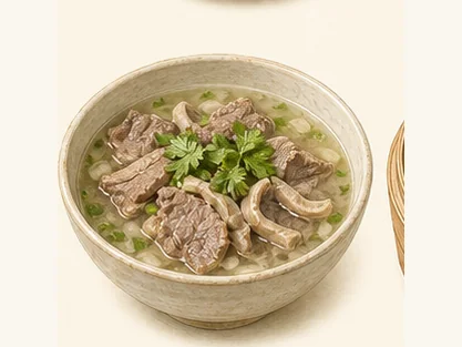Bangjun lamb soup · 邦均羊汤 · AI dish illustration