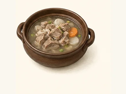 Kashgar crock lamb soup · 喀什缸子羊肉汤 · AI dish illustration