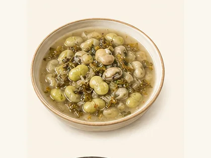 Nantong pickled-greens and broad-bean soup · 南通盐齑豆瓣汤 · AI dish illustration