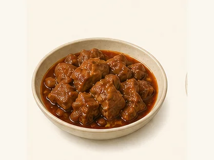 Macanese tamarind and shrimp-paste pork · 鹹蝦酸子豬肉 · AI dish illustration