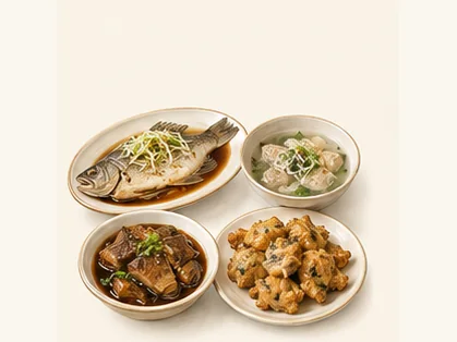 Chagan Lake fish banquet · 查干湖全鱼宴 · AI dish illustration