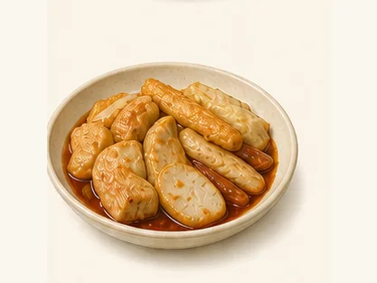 Taiwanese tianbula fish cakes · 甜不辣 · AI dish illustration