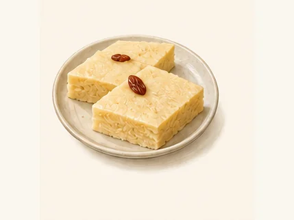 Tibetan butter-and-curd cake · 藏式酥酪糕 · AI dish illustration