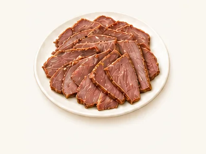 Guangrao seasoned donkey meat · 广饶肴驴肉 · AI dish illustration