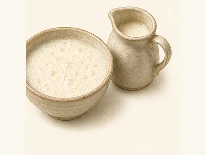 Tsegee fermented mare's milk · 策格酸马奶 · AI dish illustration