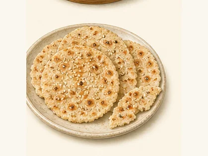 Xiyang pressed crisp cakes · 昔阳压饼 · AI dish illustration