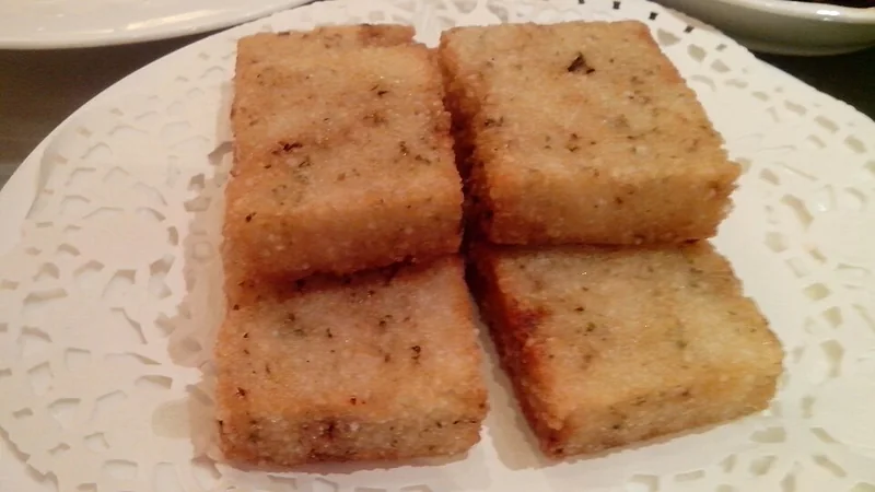 Restaurant-made cifangao in Shanghai, photographed in February 2014.