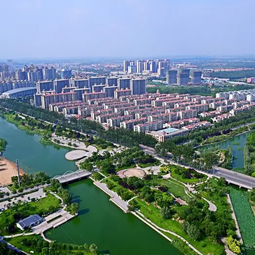 Shanghe County (商河县) — representative view · 商河县城区河道航拍